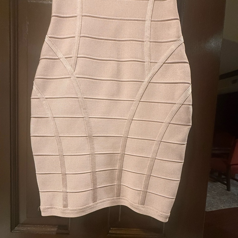 HOUSE OF CB LONDON JENNA MINI COCKTAIL DRESS, SIZE XS, NUDE/ PINK - Picture 3 of 11